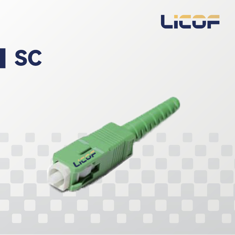 Single Mode Fiber Optic Connectors Square Sc Apc Connector In Telecommunications Networks