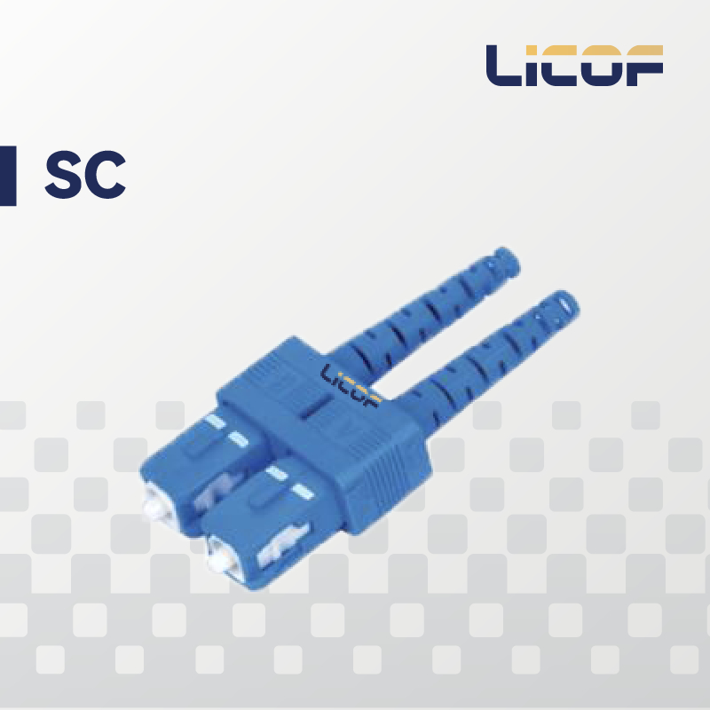 Single Mode Fiber Optic Connectors Square Sc Apc Connector In Telecommunications Networks